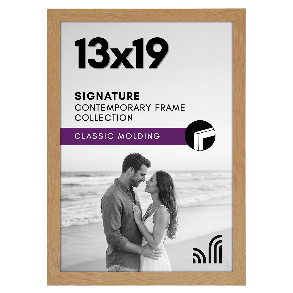 Americanflat 11x17 Picture Frame - Engineered Wood - Black