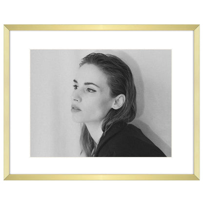 Golden State Art 11x14 Gold Aluminum Frame with White Mat, Real Glass