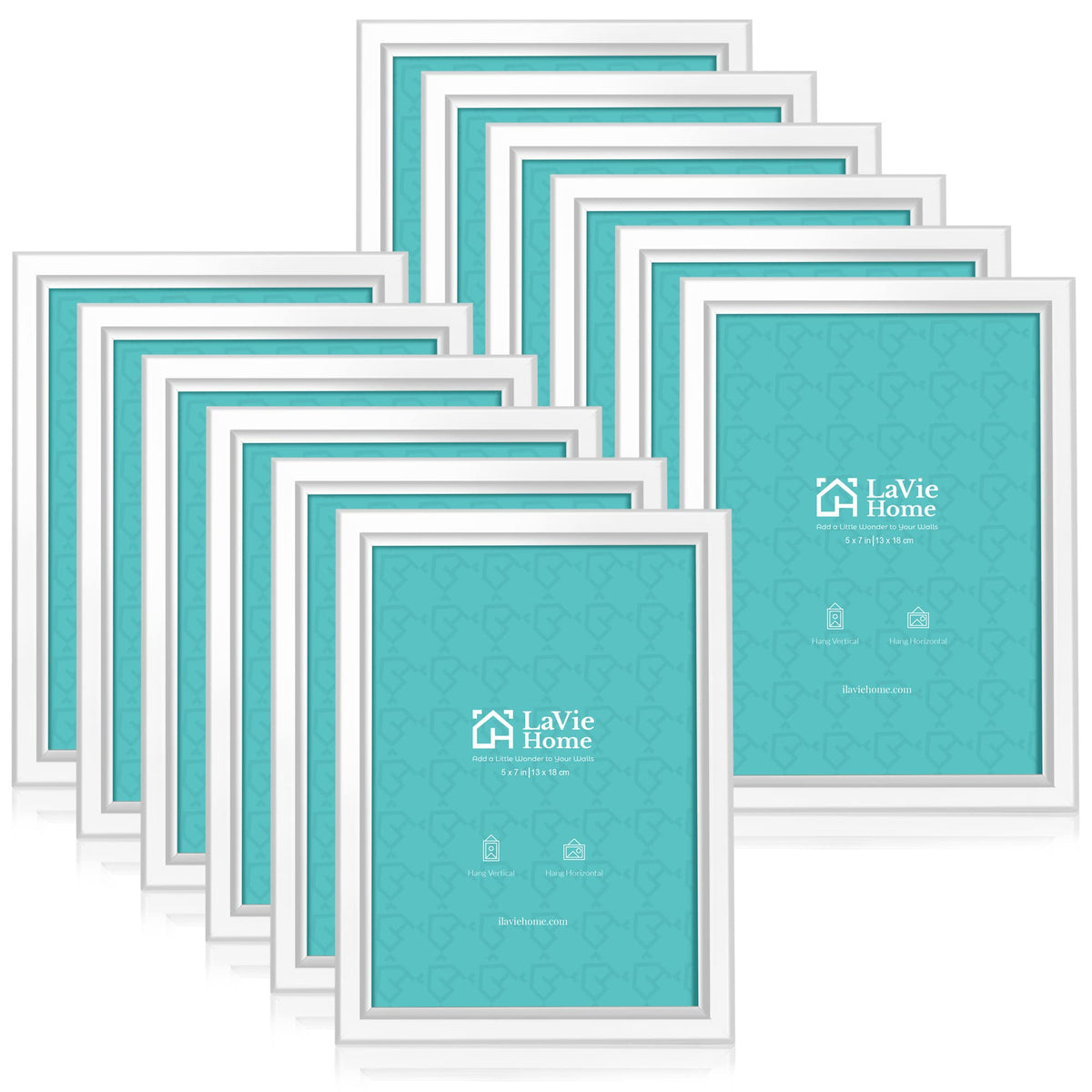LaVie Home 4x6 Picture Frames (12 Pack, Gold) Simple Designed Photo Frame with High Definition Glass for Wall Mount & Table Top Display, Set of 12 Classic Collection