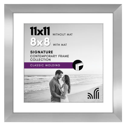 Americanflat 11x14 Picture Frame - Matted to 8x10 - Engineered Wood - Black
