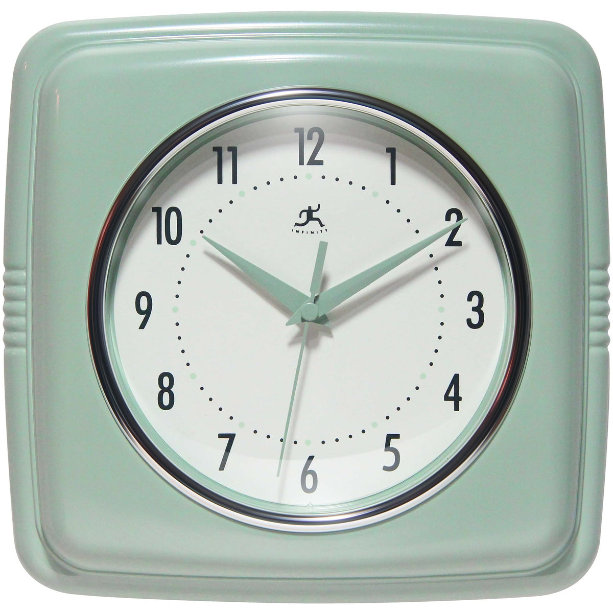 Infinity Instruments Retro Wall Clock for Living Room – Silent