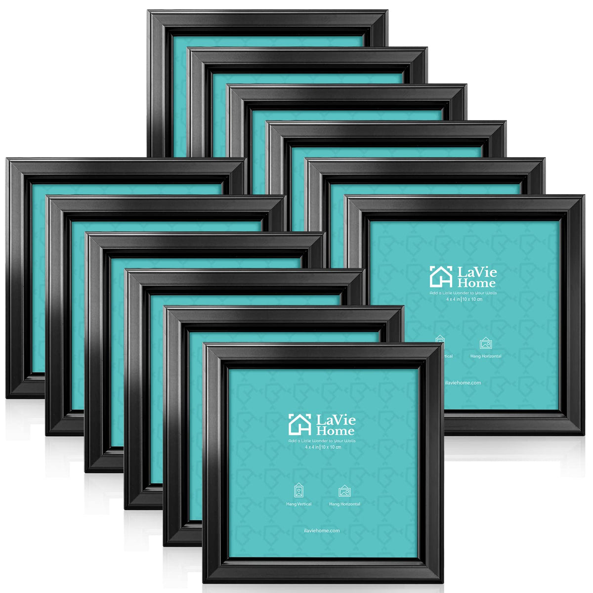 LaVie Home 4x6 Picture Frames (12 Pack, Gold) Simple Designed Photo Frame with High Definition Glass for Wall Mount & Table Top Display, Set of 12 Classic Collection
