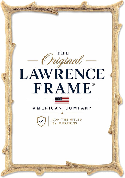 Lawrence Frames 4x6 Gold Metal Natural Branch Design Picture Frame