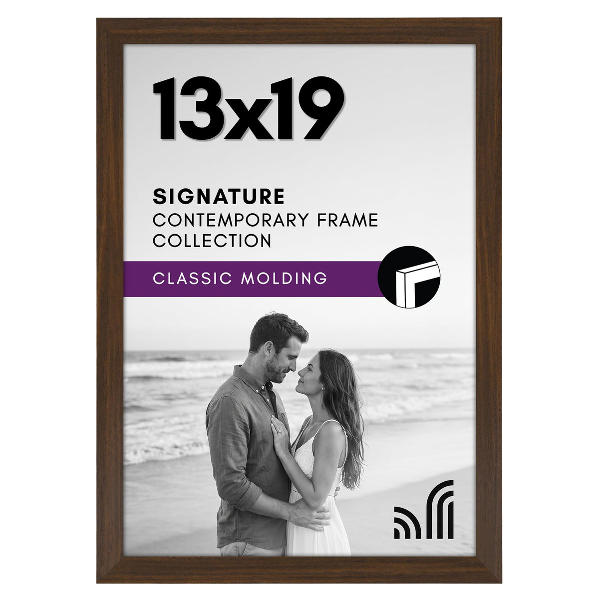 Americanflat 11x17 Picture Frame - Engineered Wood - Black