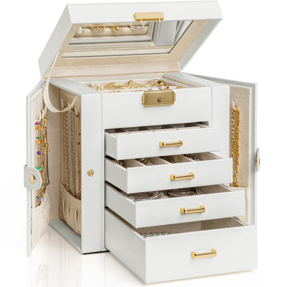 AKOZLIN 4-Tier Jewelry Box 3 Drawers Jewelry Storage Organizer for Women