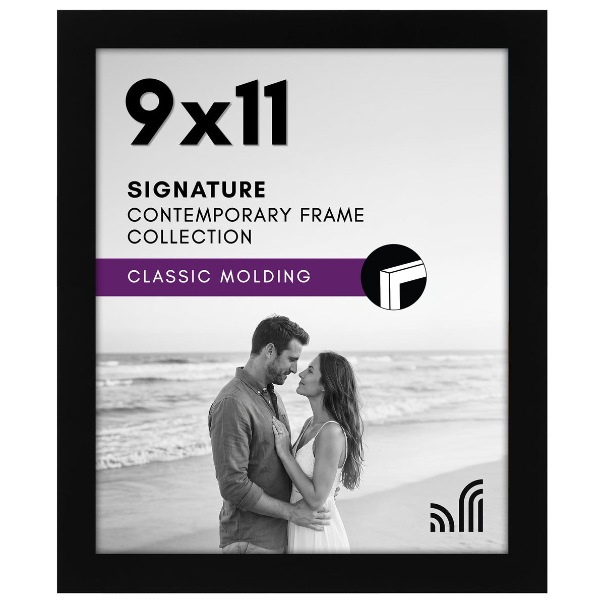 Americanflat 11x17 Picture Frame - Engineered Wood - Black
