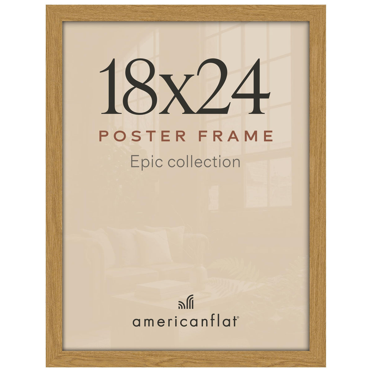 Americanflat 16x20 Poster Frame - Engineered Wood - Black