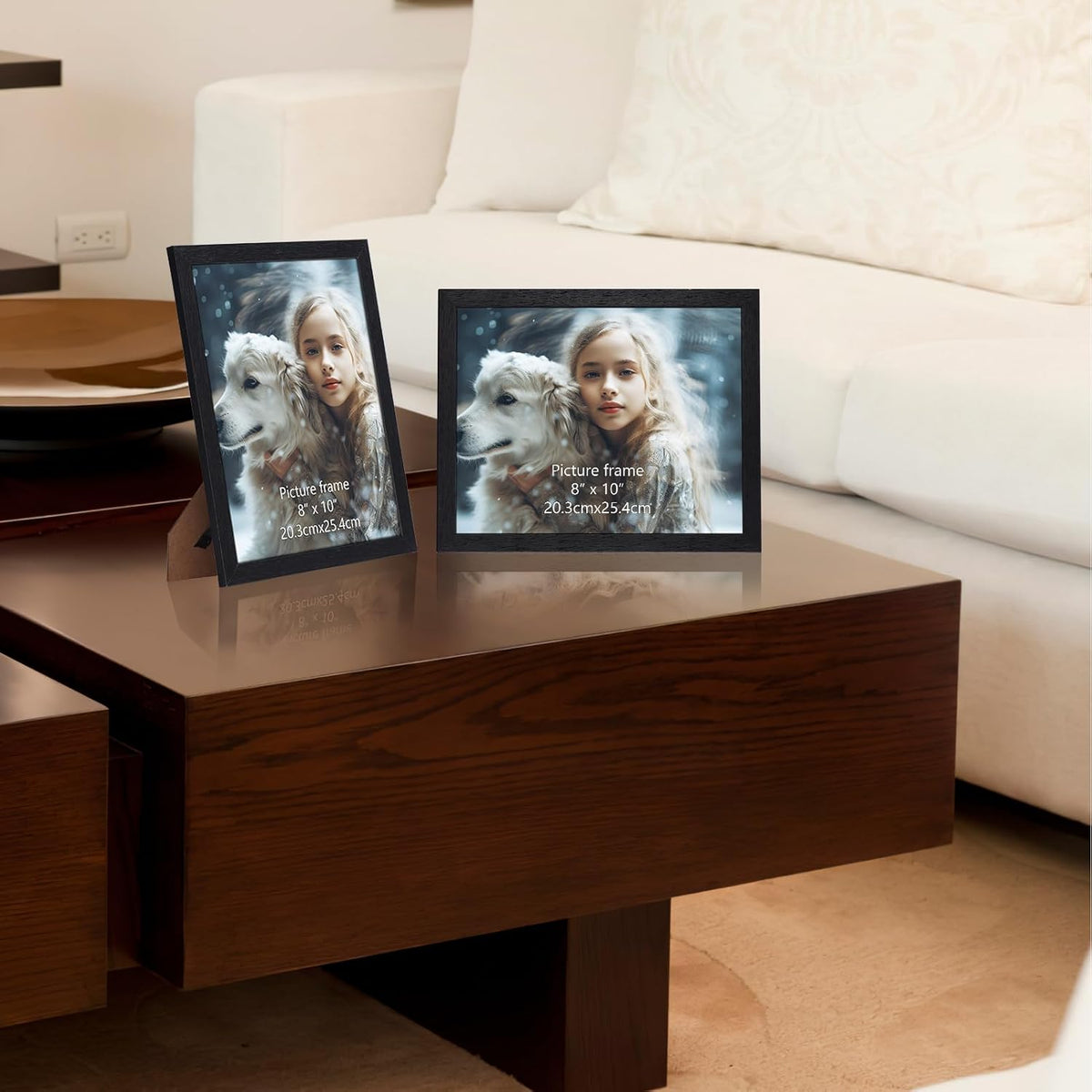 HORLIMER 8x10 Picture Frame Set of 15, Black Picture Frames Display 8 by 10 Photo for Wall or Tabletop