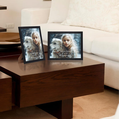 HORLIMER 8x10 Picture Frame Set of 15, Black Picture Frames Display 8 by 10 Photo for Wall or Tabletop