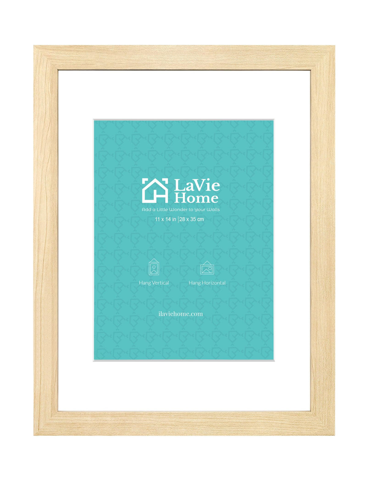 LaVie Home 14x18 Picture Frame Black Poster Frame,Display Pictures 12x16 with Mat or 14x18 Without Mat, Stable and Sturdy Frame and Polished Plexiglass, Horizontal and Vertical Format of The Walls