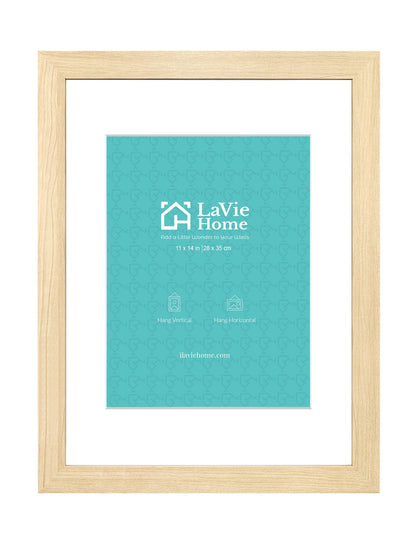 LaVie Home 14x18 Picture Frame Black Poster Frame,Display Pictures 12x16 with Mat or 14x18 Without Mat, Stable and Sturdy Frame and Polished Plexiglass, Horizontal and Vertical Format of The Walls