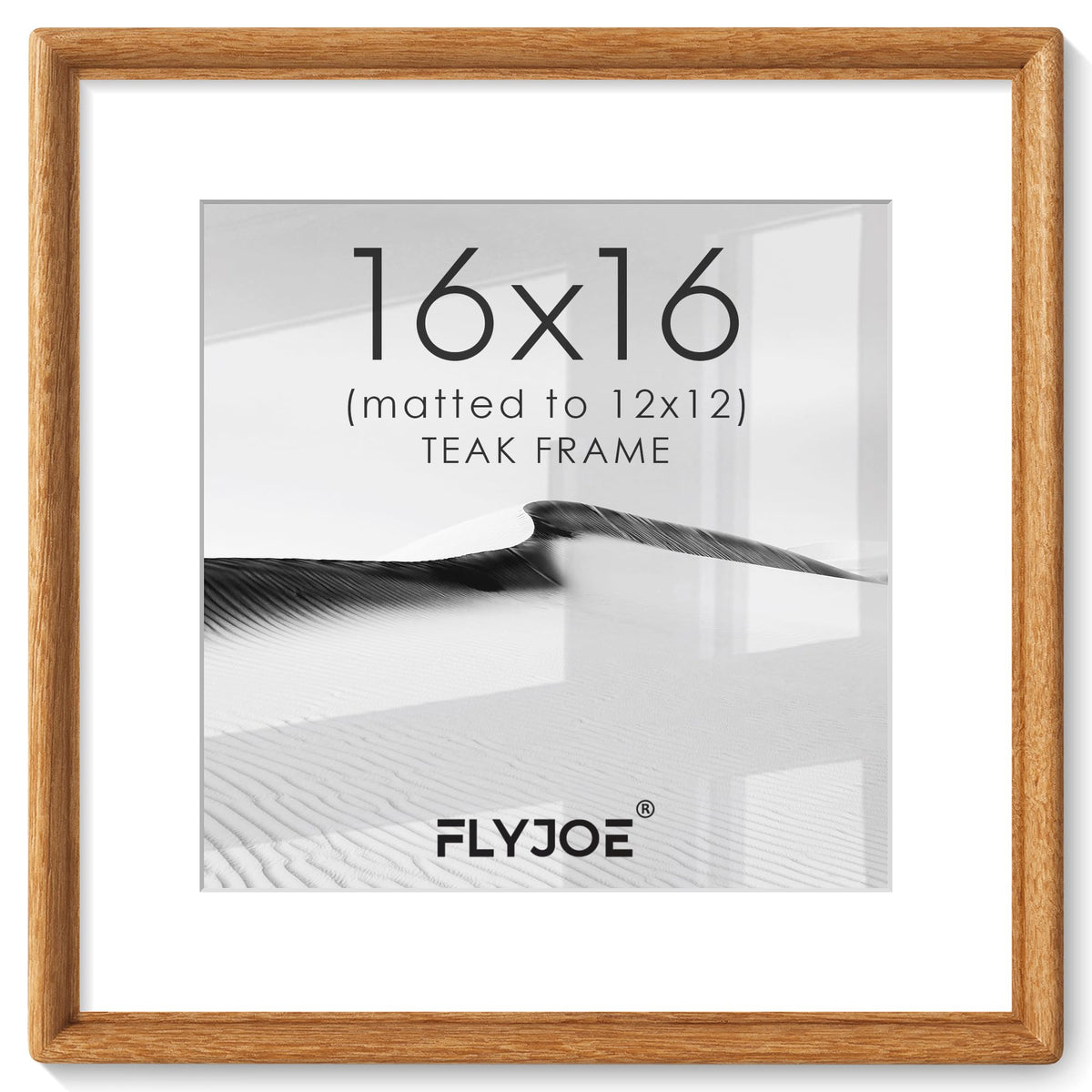 FLYJOE 11x14 Picture Frame, Solid Walnut Wood Frame with Mat for 8x10 Photo