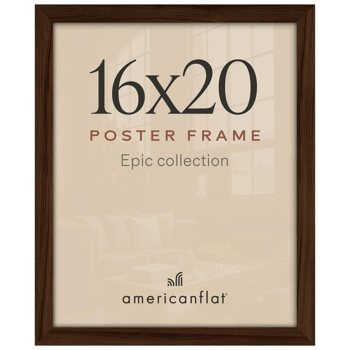 Americanflat 16x20 Poster Frame - Engineered Wood - Black