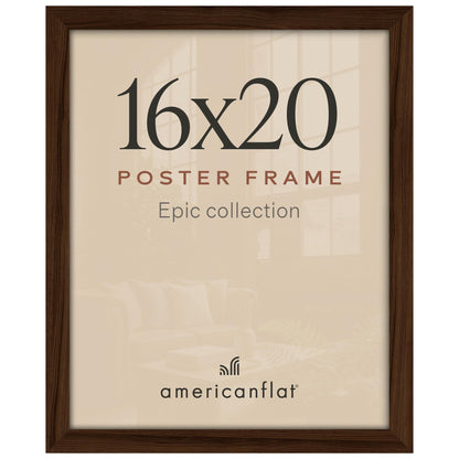Americanflat 16x20 Poster Frame - Engineered Wood - Black