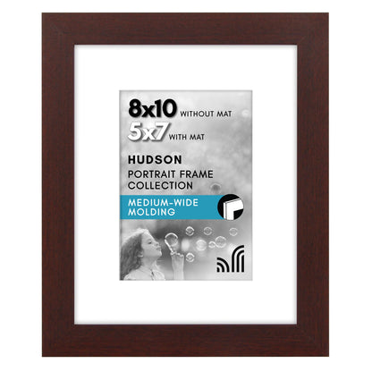 Americanflat 22x28 Poster Frame - Matted to 18x24 - Engineered Wood - Black