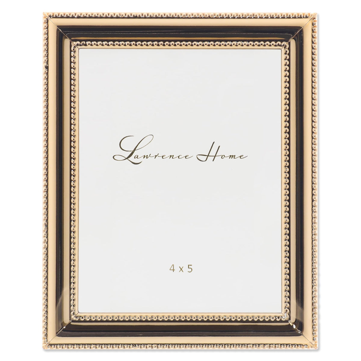 Lawrence Frames 510780 8x10 Metal Picture Frame Silver-Plate with Delicate Beading
