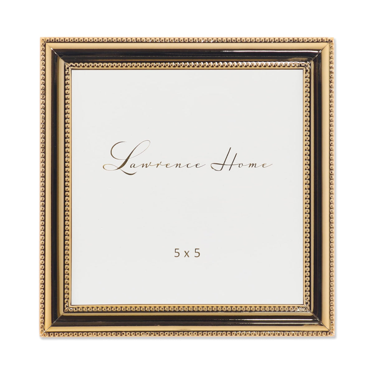 Lawrence Frames 510780 8x10 Metal Picture Frame Silver-Plate with Delicate Beading