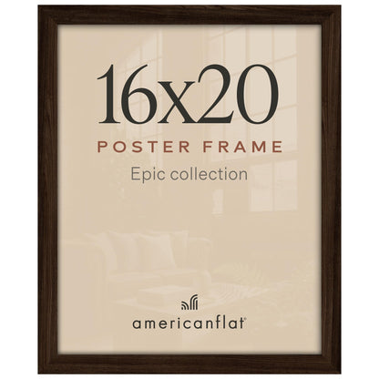 Americanflat 16x20 Poster Frame - Engineered Wood - Black