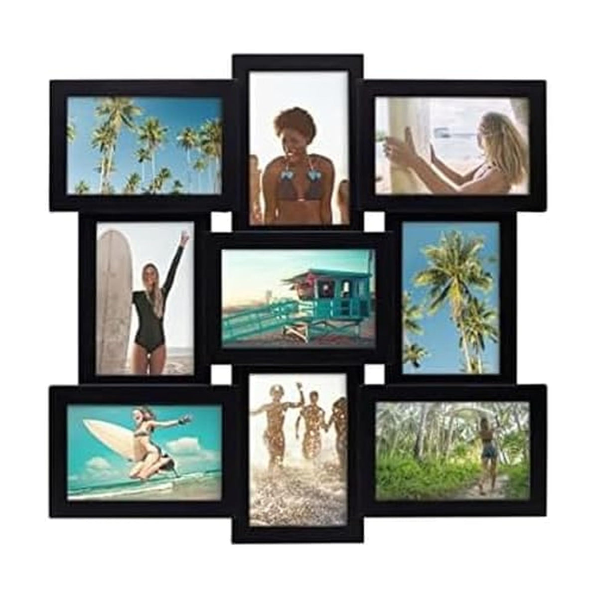 MELANNCO Collage Picture Frame 18x23 Inch Black - Holds 12 Photos in 4x6 and 6x4 Formats - Wall Display for Home Decor, Horizontal or Vertical Hanging