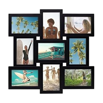 MELANNCO Collage Picture Frame 18x23 Inch Black - Holds 12 Photos in 4x6 and 6x4 Formats - Wall Display for Home Decor, Horizontal or Vertical Hanging