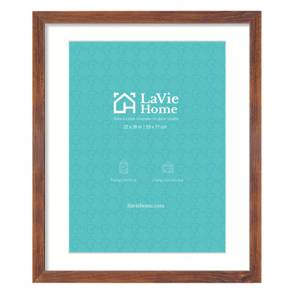 LaVie Home 14x18 Picture Frame Black Poster Frame,Display Pictures 12x16 with Mat or 14x18 Without Mat, Stable and Sturdy Frame and Polished Plexiglass, Horizontal and Vertical Format of The Walls