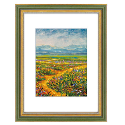 Golden State Art,8x10 Ornate Picture Frame Holds 5x7 Photo,Green Gold