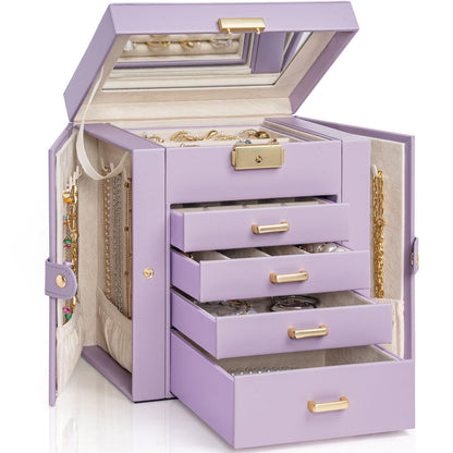 AKOZLIN 4-Tier Jewelry Box 3 Drawers Jewelry Storage Organizer for Women