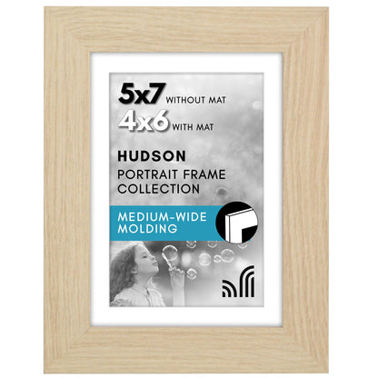 Americanflat 22x28 Poster Frame - Matted to 18x24 - Engineered Wood - Black