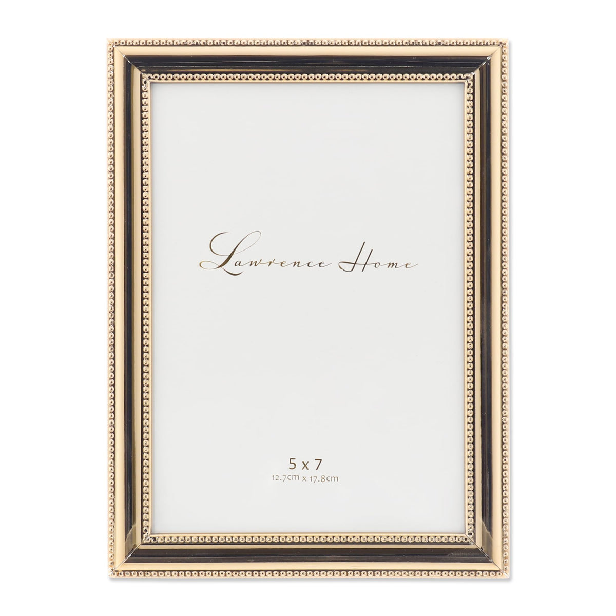 Lawrence Frames 510780 8x10 Metal Picture Frame Silver-Plate with Delicate Beading