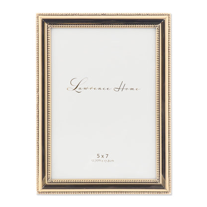 Lawrence Frames 510780 8x10 Metal Picture Frame Silver-Plate with Delicate Beading