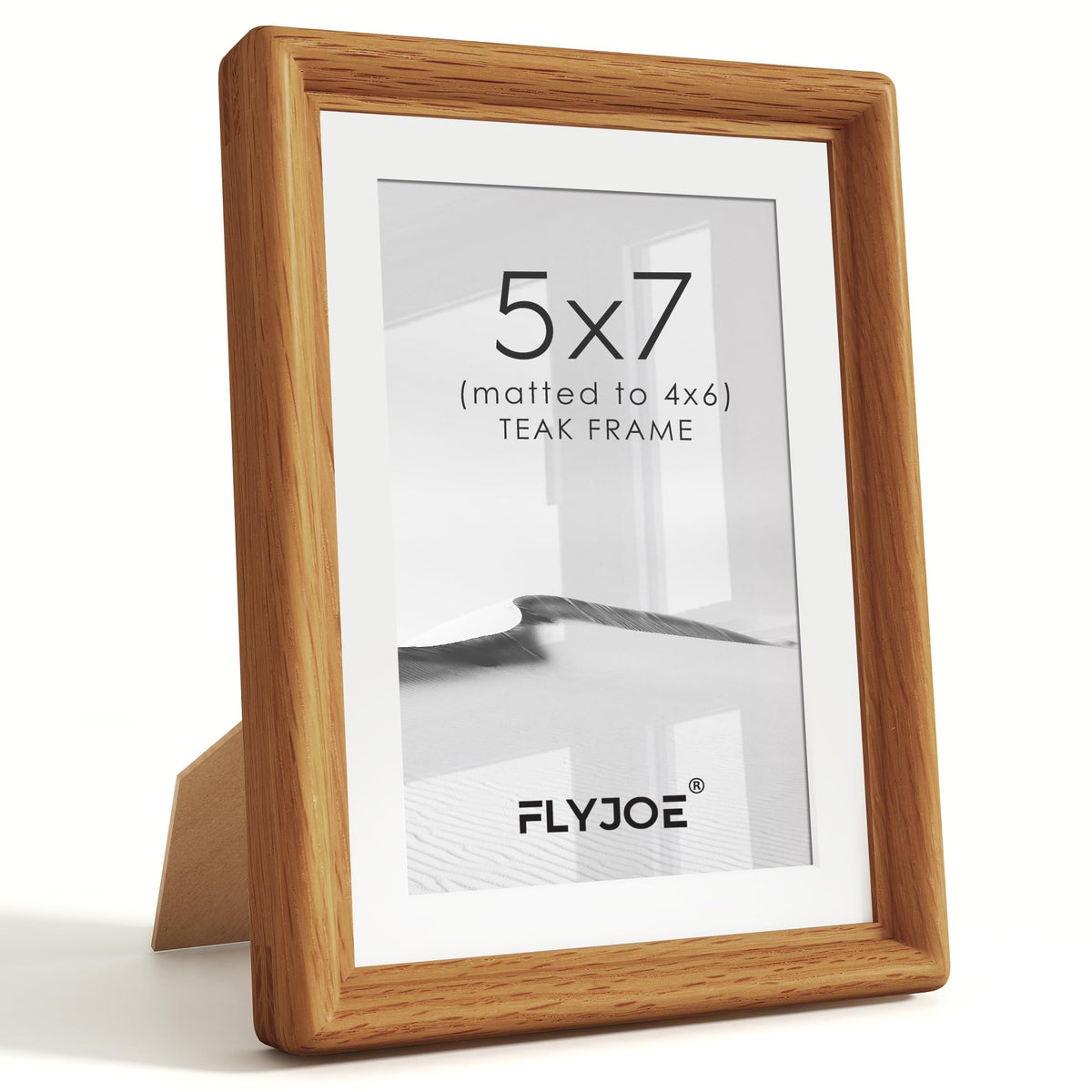 FLYJOE 11x14 Picture Frame, Solid Walnut Wood Frame with Mat for 8x10 Photo