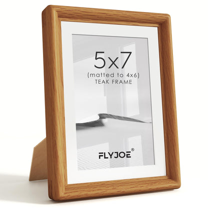 FLYJOE 11x14 Picture Frame, Solid Walnut Wood Frame with Mat for 8x10 Photo