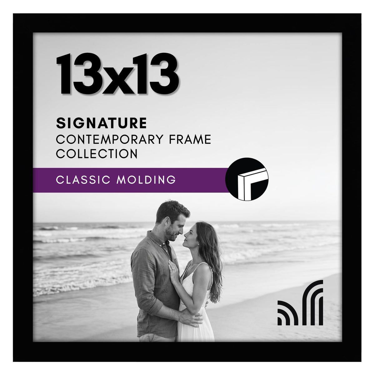 Americanflat 11x17 Picture Frame - Engineered Wood - Black