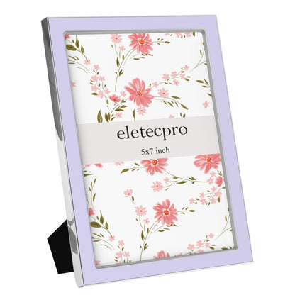 eletecpro 4x6 Enamel Picture Frame with Real Glass Cover, Pink, 1-Pack