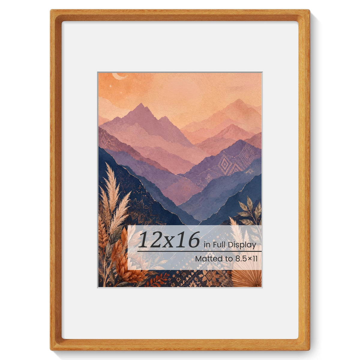 Picture Frames, Solid Walnut Wooden Frame,Round Corner Hand Craft Photo Frame, 11x14 Matted to 8x10, 11 by 14 Document Diploma Frame with HD Real Glass,Wall or Tabletop Display