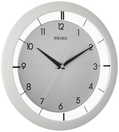 SEIKO QXA520WLH Metal Non Ticking Wall Clock, White, 11 Inch