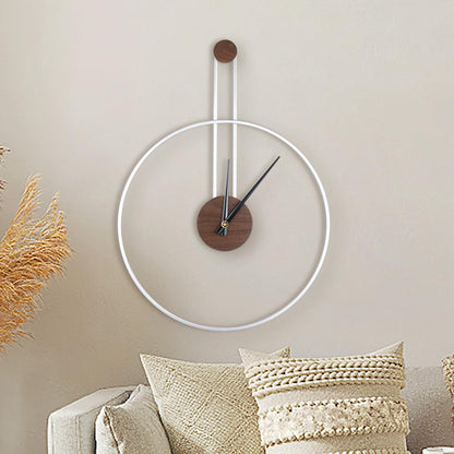 DRELIFAM Modern Wall Clock Large Wall Clocks with Walnut Dial Silent Non-Ticking for Living Room Home Decor Bedroom Kitchen Office