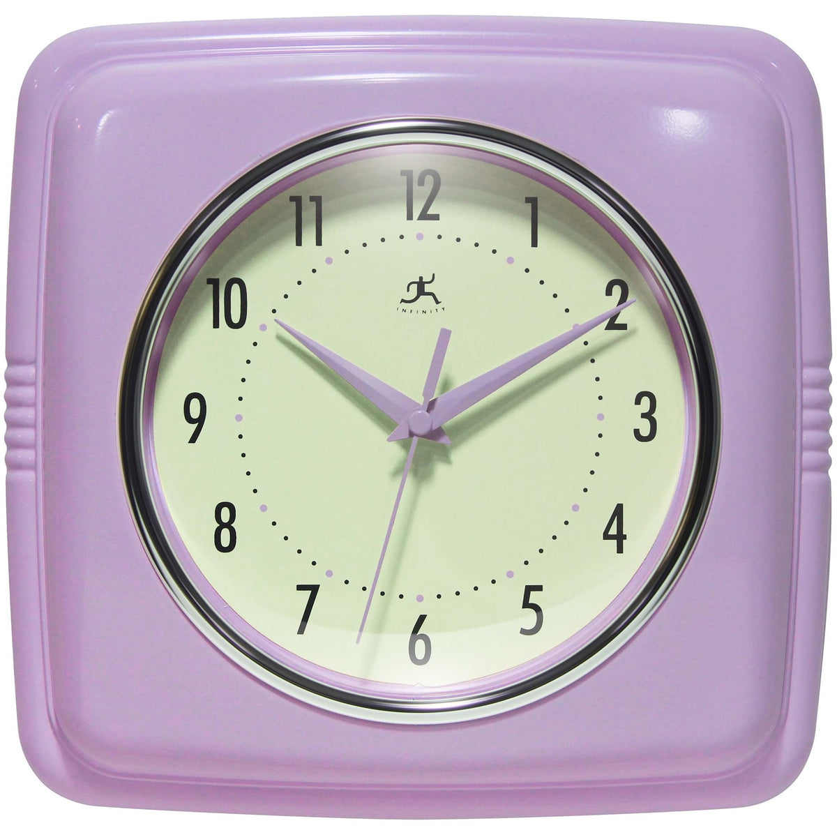 Infinity Instruments Retro Wall Clock for Living Room – Silent