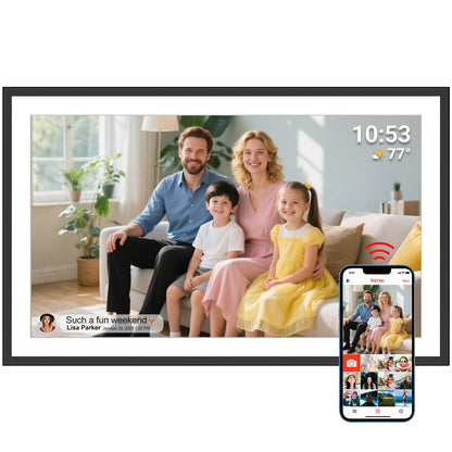 Frameo 10.1 Inch WiFi Digital Photo Frame, 32GB Digital Picture Frame with 1280x800 IPS HD Touch Screen, Auto-Rotate Wall Mount, Easy Share Photos/Videos from Phone - Gifts for Mom