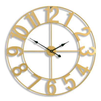 Sorbus Large Wall Clock, Metal Frame, Battery Powered (24 Inch, Bronze)