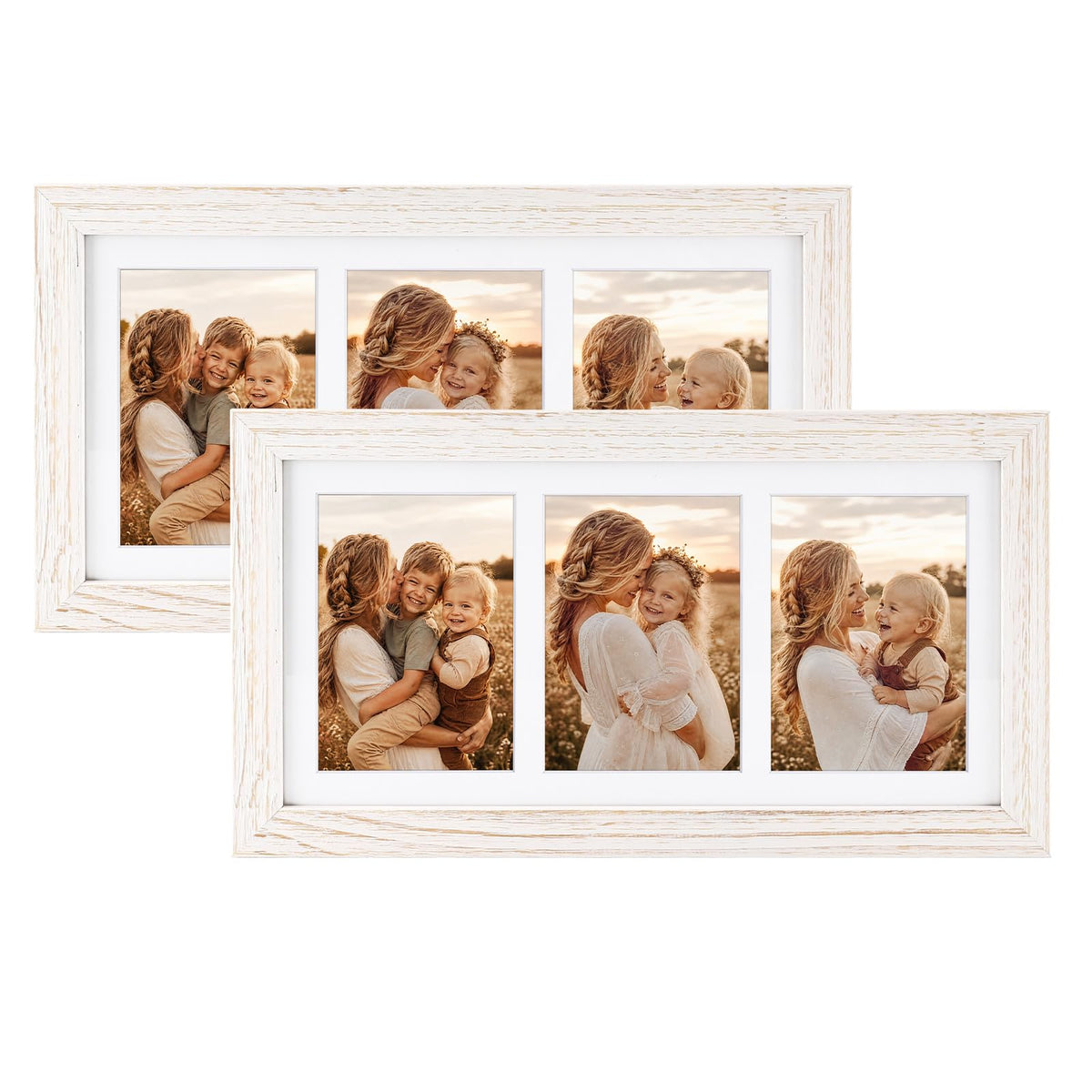 Golden State Art 9-Openings 4x6 Wood Collage Picture Frame Black