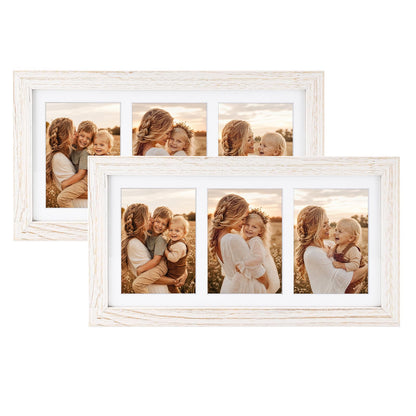 Golden State Art 9-Openings 4x6 Wood Collage Picture Frame Black