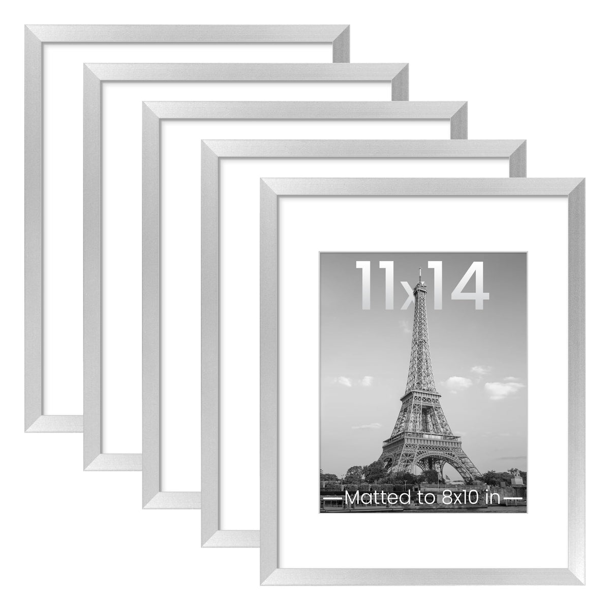 upsimples 8x10 Picture Frames, Gallery Wall Frames Set of 5, Black