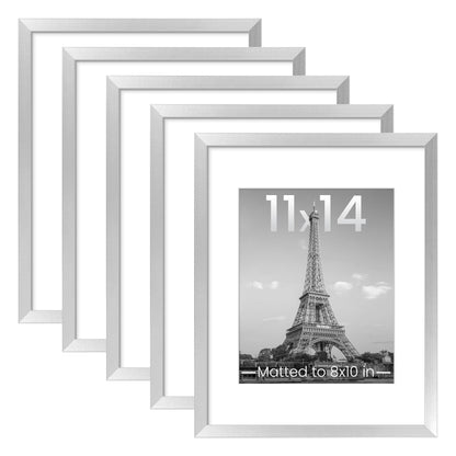 upsimples 8x10 Picture Frames, Gallery Wall Frames Set of 5, Black