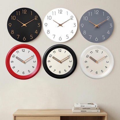 Mosewa Wall Clock 8" Battery Operated Silent Non-Ticking Simple Minimalist