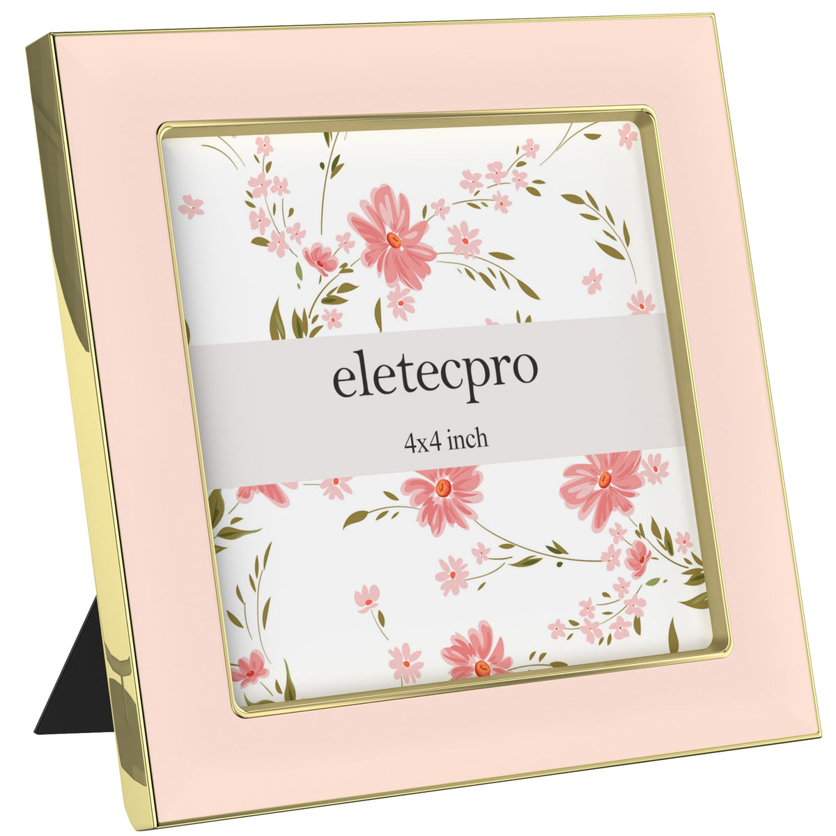 eletecpro 4x6 Enamel Picture Frame with Real Glass Cover, Pink, 1-Pack