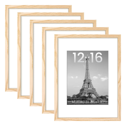 upsimples 8x10 Picture Frames, Gallery Wall Frames Set of 5, Black