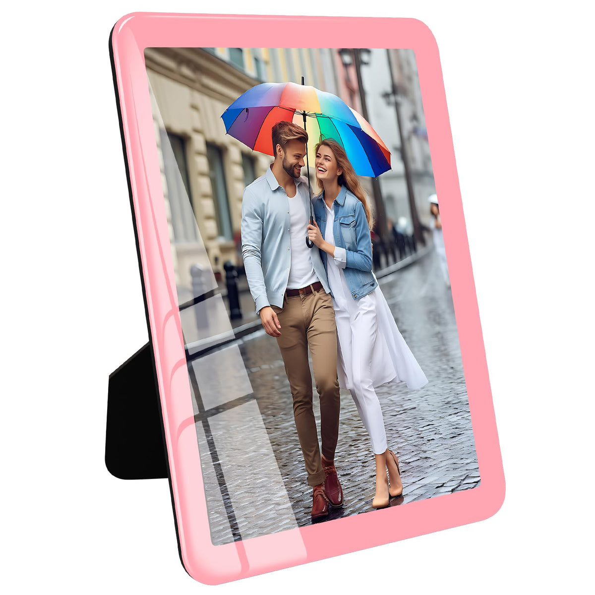Bluesun 8x10 Picture Frame Black Standing can be Vertical and Horizontal - Real Glass Frames, Cool 8×10 Photo Frame, Wall Frames Gifts for Men Boyfriend Dad Boss and Loved Ones(8x10, Black)
