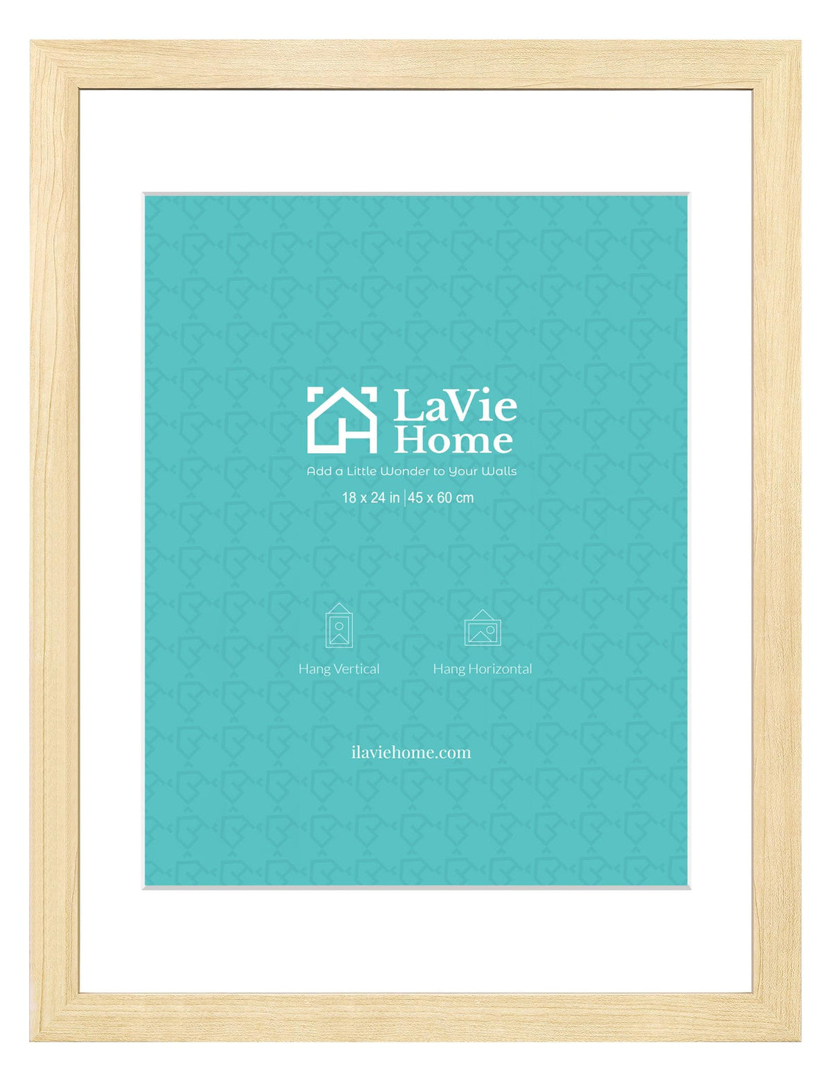 LaVie Home 14x18 Picture Frame Black Poster Frame,Display Pictures 12x16 with Mat or 14x18 Without Mat, Stable and Sturdy Frame and Polished Plexiglass, Horizontal and Vertical Format of The Walls