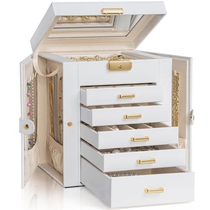 AKOZLIN 4-Tier Jewelry Box 3 Drawers Jewelry Storage Organizer for Women